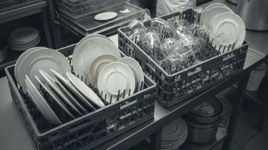 Qual o risco de usar racks inadequados na lavadora de louças profissional?