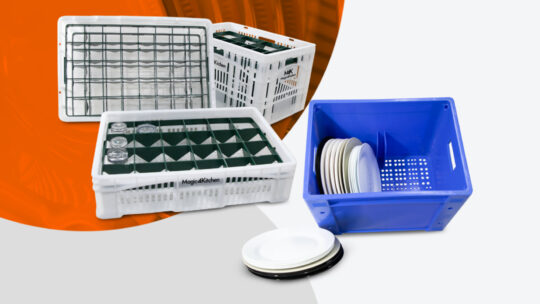 M4K Eco Box: organização estratégica para transporte e estocagem de taças, copos e pratos